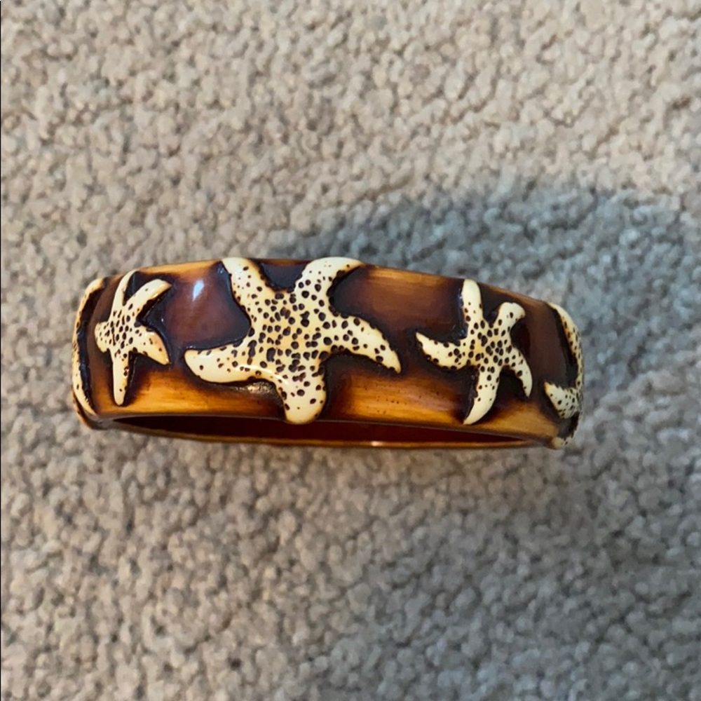 Wooden bangle bracelet